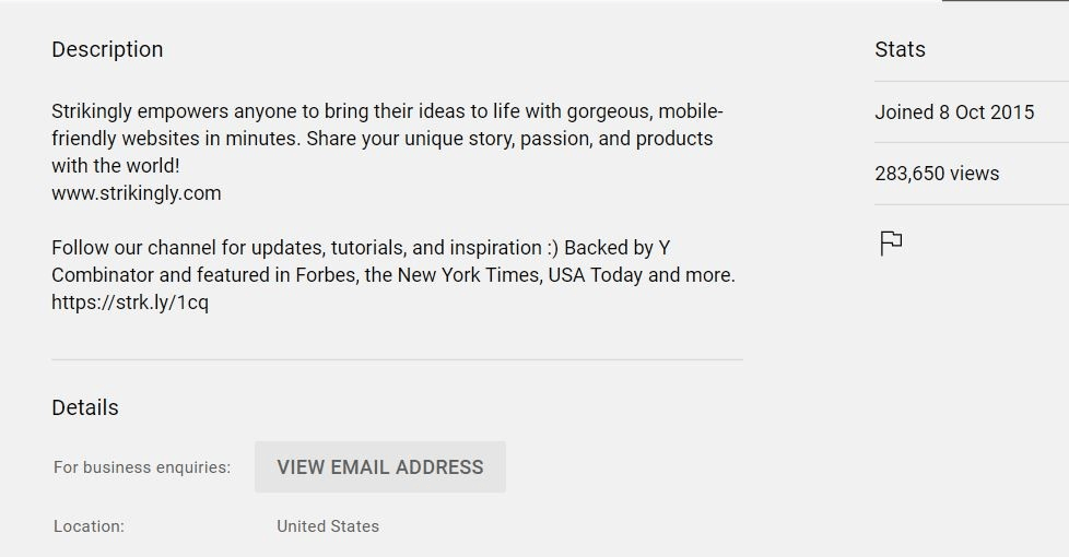 提供網站服務的Strikingly公司的商業Youtube頻道 提供網站服務的Strikingly公司的商業Youtube頻道